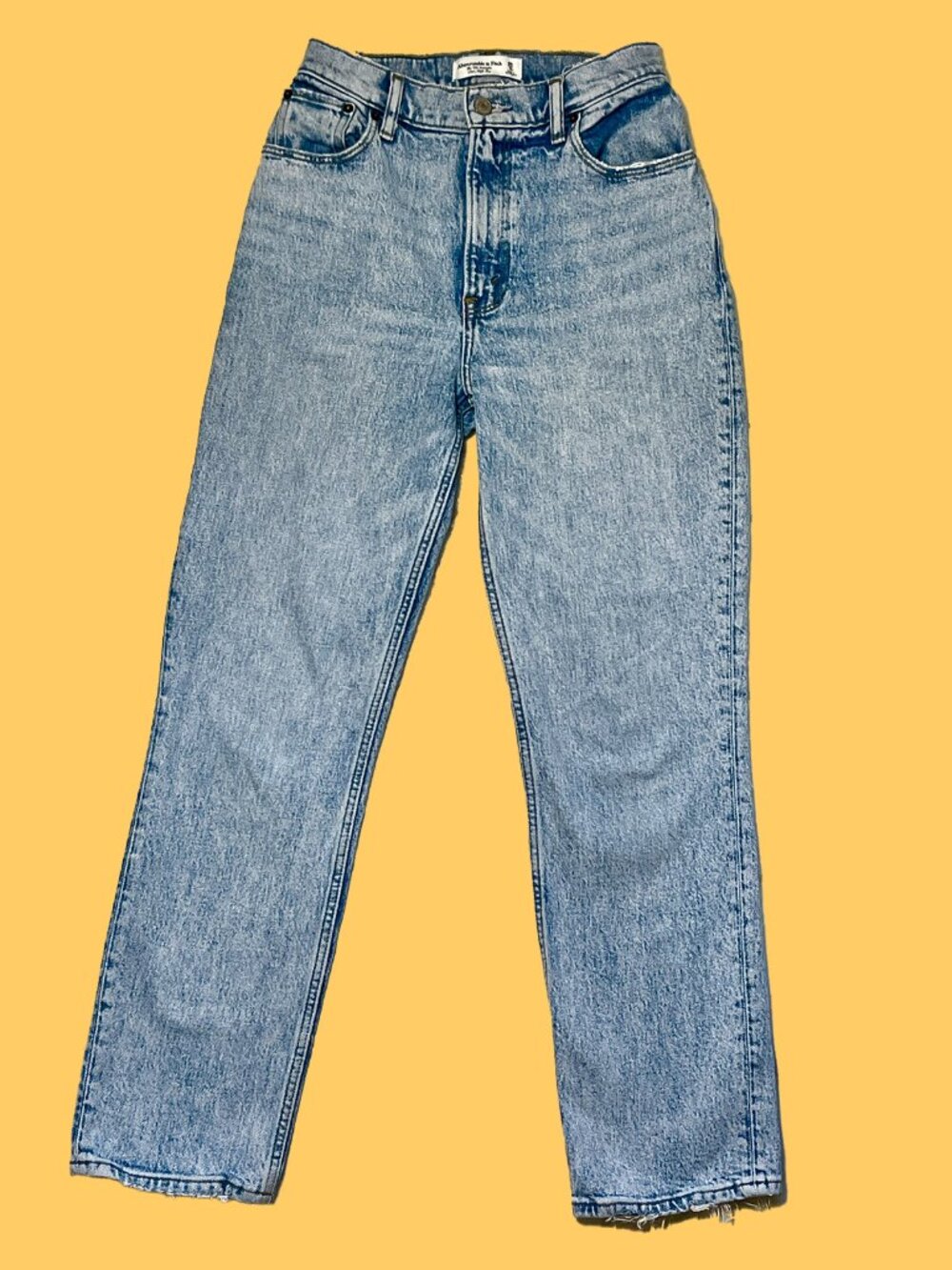 Abercrombie & Fitch Curve Love ’90s Straight Ultra High Rise Jeans Blue Size 25